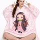 Nezuko Kamado Demon Slayer Wearable Blanket Hoodie for Kids & Adults | OLM Toys