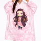 Nezuko Kamado Demon Slayer Wearable Blanket Hoodie for Kids & Adults | OLM Toys