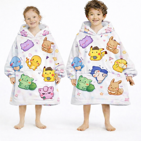 Pokémon Wearable Blanket Hoodie for Kids & Adults