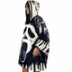 Ghost Face Horror Wearable Blanket Hoodie for Kids & Adults