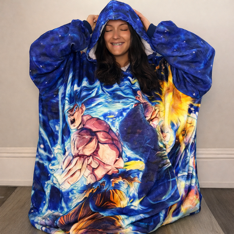 Dragon ball z  Wearable Blanket Hoodie for Kids & Adults