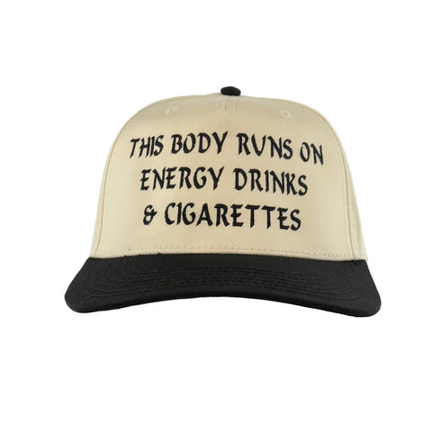 This Body Runs On Energy Drinks Custom Embroidered Hat