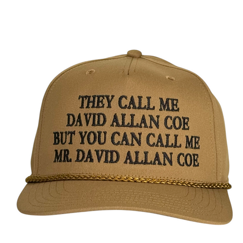 They Call Me David Allan Coe Trucker Hat Vintage Style Country Music Embroidered Hat