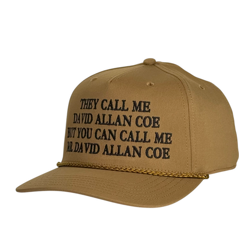 They Call Me David Allan Coe Trucker Hat Vintage Style Country Music Embroidered Hat