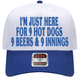 999 Challenge Hat 9 Beers 9 Hot Dogs 9 Innings Baseball Cap Funny Game Day Hat