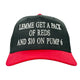 Lemme Get A Pack Of Reds and $10 On Pump 6 Hat Gas Station Custom Embroidered Cap