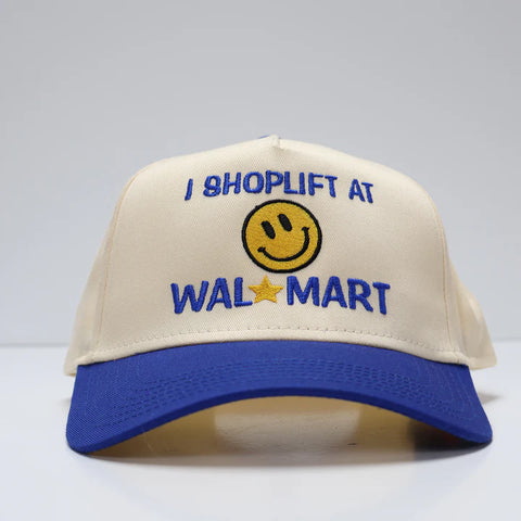 I Shoplift At Walmart Vintage Snapback Cap Hat Custom Embroidered