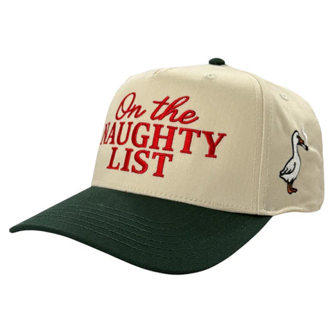 On The Naughty List Silly Goose Hat Custom Embroidered Christmas gift