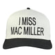 I Miss Mac Miller White Black Brim Hat Custom Embroidered Cap