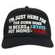 I’m Just Here For The Corn Dogs State Fair Black SnapBack Hat Cap
