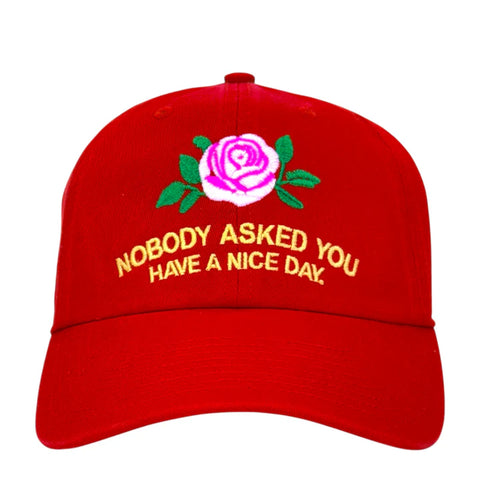 Nobody Asked You Hat Custom Embroidered