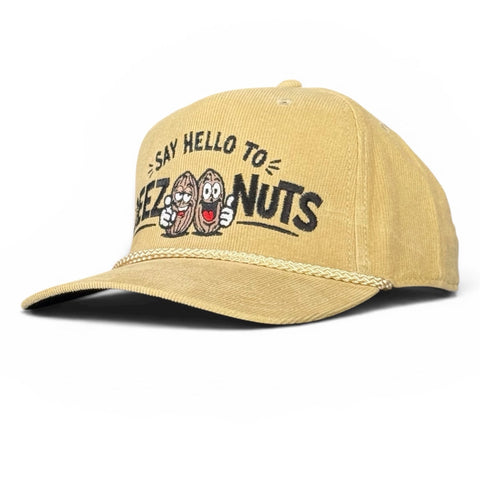 Say Hello To Deez Nuts Corduroy Rope Hat Funny Embroidered Snapback