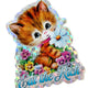 Eat The Rich Kitty Holographic Kitty Sticker