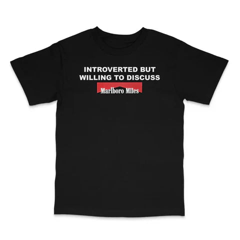 Introverted But Willing To Discuss Miles Custom Printed T-Shirt