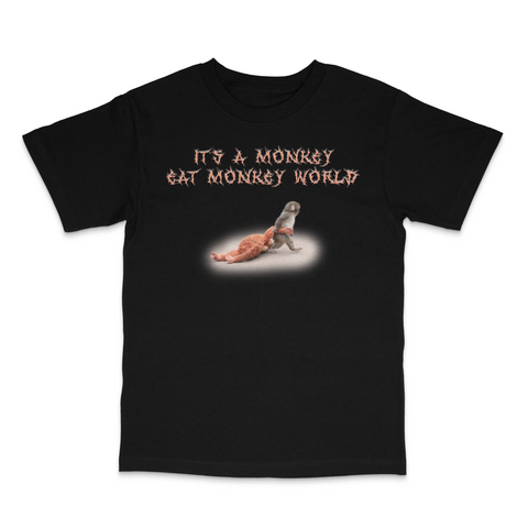 It's A Monkey Eat Monkey World Custom Printed T-Shirt