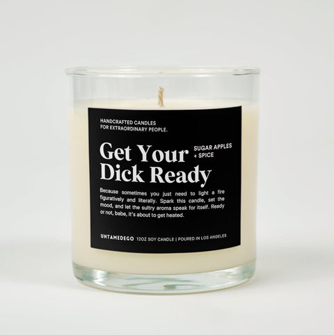 Get Your Dick Ready Glass Candle