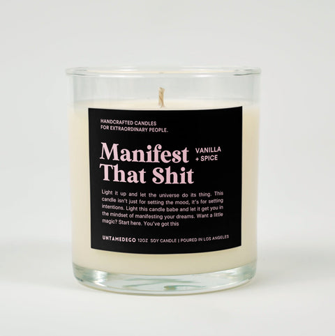 Manifest That Shit Glass Candle