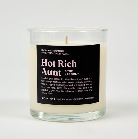 Hot Rich Aunt Glass Candle