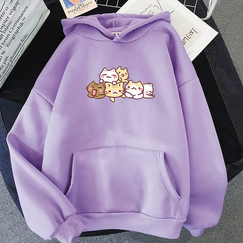 Kawaii Kitty Cuddles Hoodie
