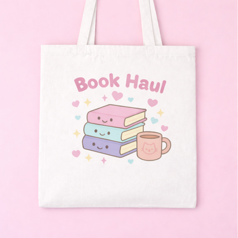 Kawaii Book Haul Tote Bag