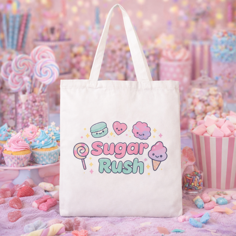 Kawaii "Sugar Rush" Candy Lover's Tote Bag