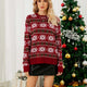 Knit Long-Sleeved Snowflake Christmas Sweater | NCS