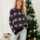 Knit Long-Sleeved Snowflake Christmas Sweater | NCS
