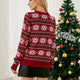Knit Long-Sleeved Snowflake Christmas Sweater | NCS