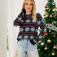Knit Long-Sleeved Snowflake Christmas Sweater | NCS