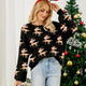 Loose Fit Christmas Sweater with Jacquard Deer Design | NCS