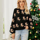 Loose Fit Christmas Sweater with Jacquard Deer Design | NCS