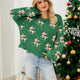 Loose Fit Christmas Sweater with Jacquard Deer Design | NCS