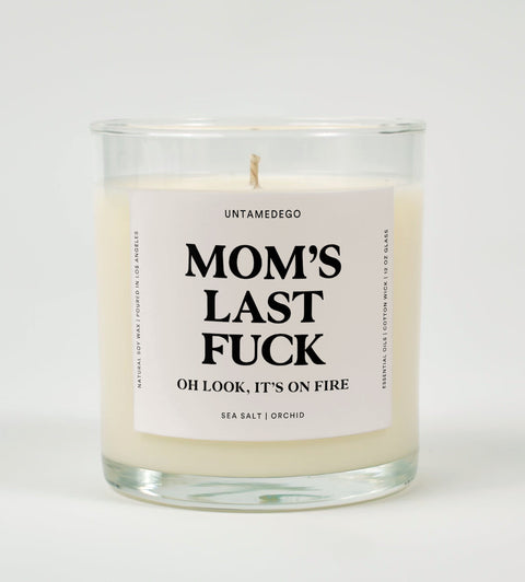 Mom's Last Fuck Glass Candle