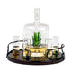 Tequila Decanter Tequila Glasses Set with Agave Decanter and 6 Agave Shot Glass With Stand