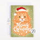 Endless Meowy Prank Christmas Holiday Card With Glitter