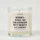 Sorry Still No Grandkids But Here's A Candle Glass Candle