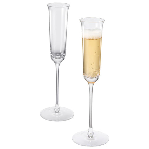 Vintage Crystal Champaign Flute Glasses, Set of 2