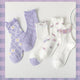 Purple Floral Socks