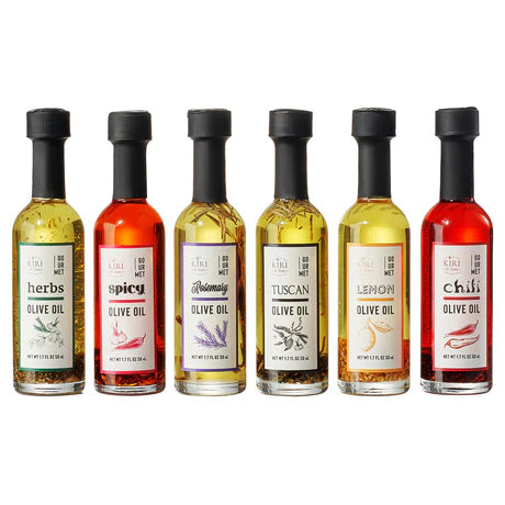 Olive Oil Gourmet Sampler Gift Set of 6 - Premium Extra-Virgin Blend Olive Oil Made In Spain