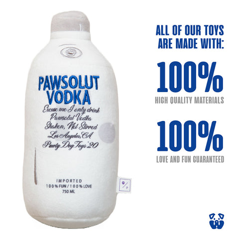 PAWSOLUT VODKA PLUSH DOG TOY