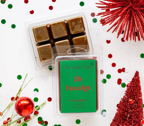 Oh Fuuudge!- Funny Christmas Chocolate Fudge Scented Wax Melts - 1 Pack - 2 Ounces - 6 Cubes