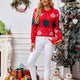 Red Christmas Tree Jacquard Pullover Sweater | NCS