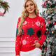 Red Christmas Tree Jacquard Pullover Sweater | NCS