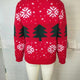 Red Christmas Tree Jacquard Pullover Sweater | NCS