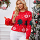 Red Christmas Tree Jacquard Pullover Sweater | NCS