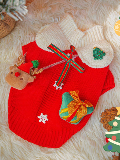 Red Pet Christmas Sweater | NCS