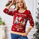 Red Snowflake Christmas Pullover Sweater with Lights | NCS