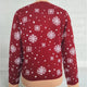 Red Snowflake Christmas Pullover Sweater with Lights | NCS