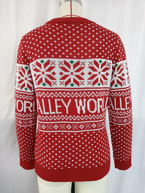 Reindeer Embroidery Ugly Christmas Sweater | NCS