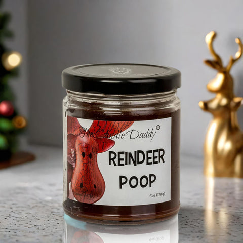 Reindeer Poop Holiday Candle - Funny Hot Chocolate Scented Candle - Funny Holiday Candle for Christmas, New Years - Long Burn Time, Holiday Fragrance, Hand Poured in USA - 6oz